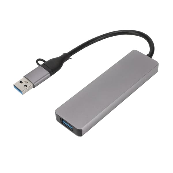 USB C-hub 6 i 1 USB3.0 3xUSB-portar 5 Gbps överföring Avancerad chipset Bärbar dockningsstation för hemkontor resor