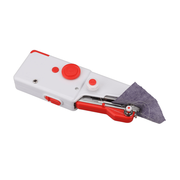 Håndholdt symaskine Mini Profession Batteridrevet Ergonomisk DIY bærbar elektrisk symaskine til begyndere Rød