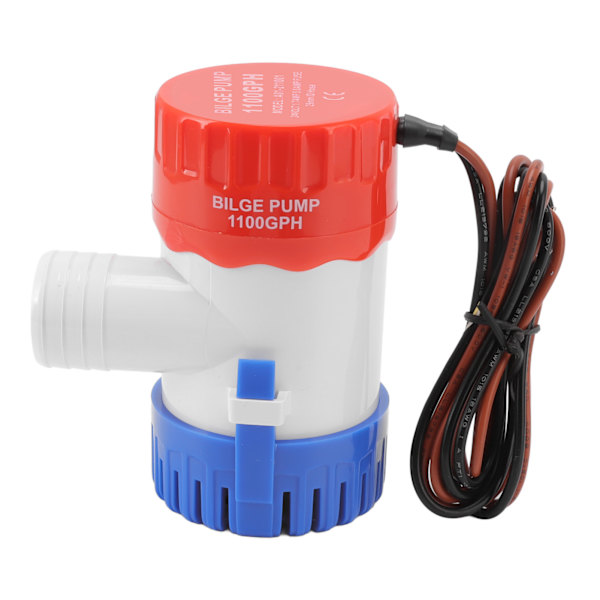 Icke-automatisk länspump med vattenkyld motor, nedsänkbar marin vattenpump för pool, spa, båt 1100GPH 24V