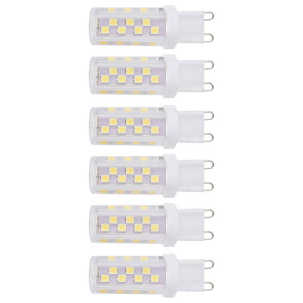 6 stk. 5W G9 46LED pære dæmpbar lysekrone loftlampe pærer til hjemmekontor restaurant 230V hvidt lys