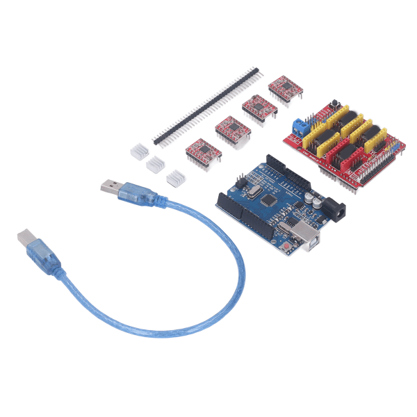 CNC Shield Udvidelseskort Driver Kit A4988 Skridtmotordrev til 3D-printer V3 V4 Graveringsdele Tilbehør