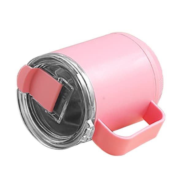 Kaffemugg 460ml 304 Rostfritt Stål Foder Läckagesäker Elegant Bärbar Mugg för Utomhusaktiviteter Rosa