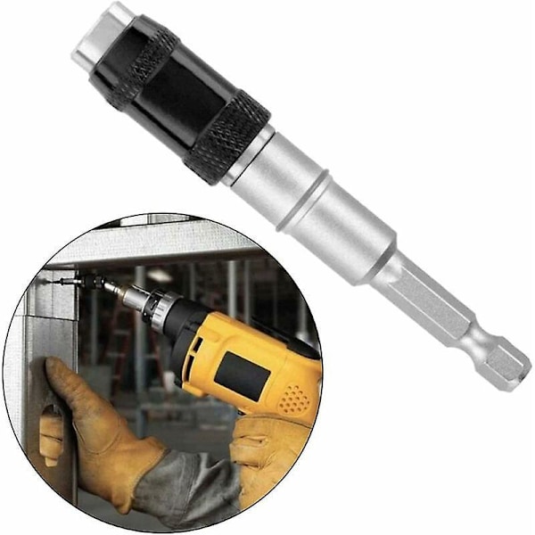 Magnetisk Skruetrækker Bit Holder 1/4\" Hex Skaft Hurtig Udskiftning Borebit Forlængersæt Hurtig Udskiftning Forlænger Chuck Adapter til Skruer, Møtrikker, Borebit
