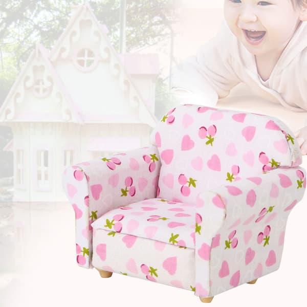 Dukkehus 1:12 Miniature Sofa Lænestol Enkelt Sofa Dukker DIY Tilbehør