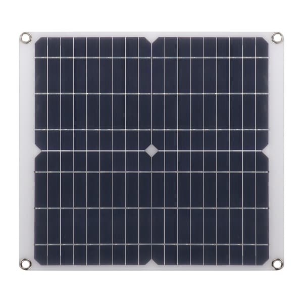 Bærbar solcellelader med doble USB-porter, ladesolcellepanel med klips for camping utendørs