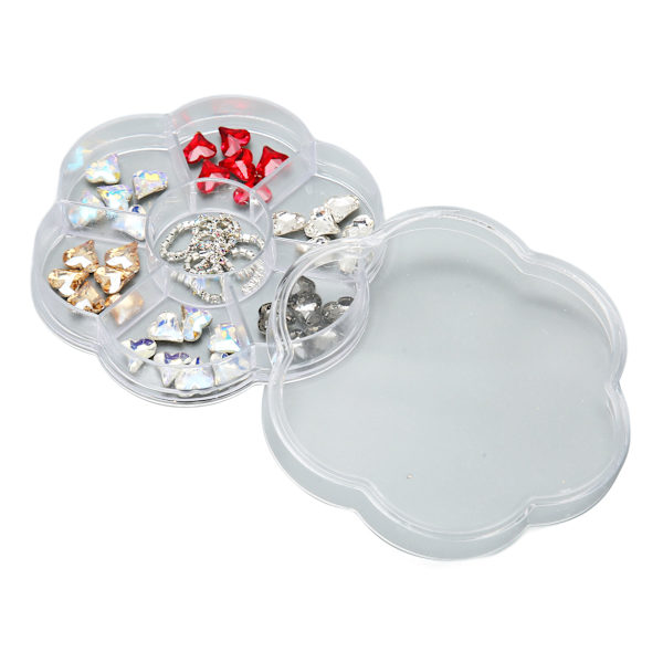 1 æske Resin Nail Art Ornamenter Skinnende negletilbehør Gør-det-selv-dekorationsudstyr i flere størrelser