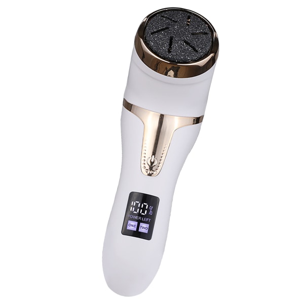 Electric Foot Callus Remover LCD-näyttö Dead Skin Remover Foot File pedikyyrityökalut kotikäyttöön, 3 valkoista hiomapäätä