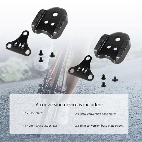 For SPD Cleat Stabiliseringsadaptersett Sykkelskoadapter For SPD Cleats Erstatning Black