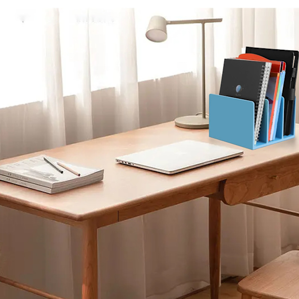 Bogstøtter Enkel Stil Bred Mund Design Blå Farve Plast Materiale 16.2x16.2x12.2cm Kontor Bogstøtte