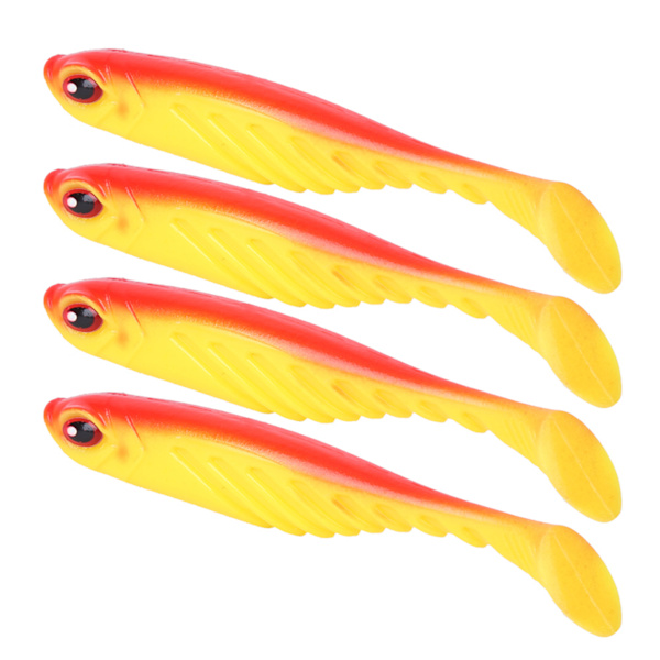 4 STK AR48 75 mm/3,2 g Fishing Soft T Tail agn Kunstig naturtro simulering lokketilbehør