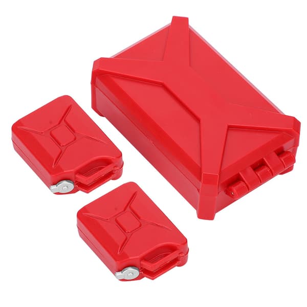 1/10 Mini Simuleringslastbil Verktygslåda Bränsletank för Wrangler Jeep RC Simulerad Bil Röd
