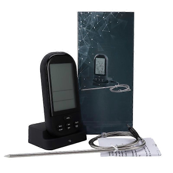 Mattermometer Kjøkken Frityr BBQ Matlaging Husholdning Digital Display BBQ Gaffel Timer Trådløst Mattermometer, Trådløst BBQ Termometer