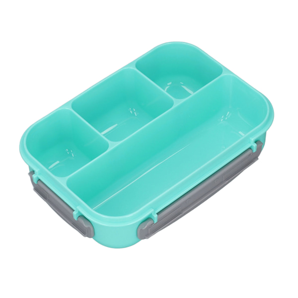 Individuell forseglet matboks for barn, matboks med 4 rom, matboks for skole, 1300 ml, grønn