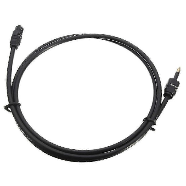 1m 3ft Toslink Til Mini Jack 3.5mm Digital Optisk Spdif Lydkabel Guldbelagt