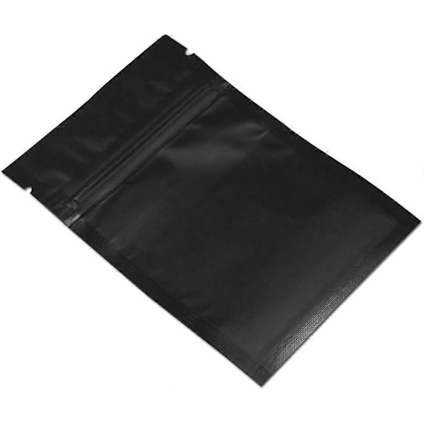 20 Stycken Aluminiumfolie Förpackningspåse Dragkedja Platt Mylar Påsar Kaffeförvaring (7x10cm (2.7x3.9 tum), Svart)