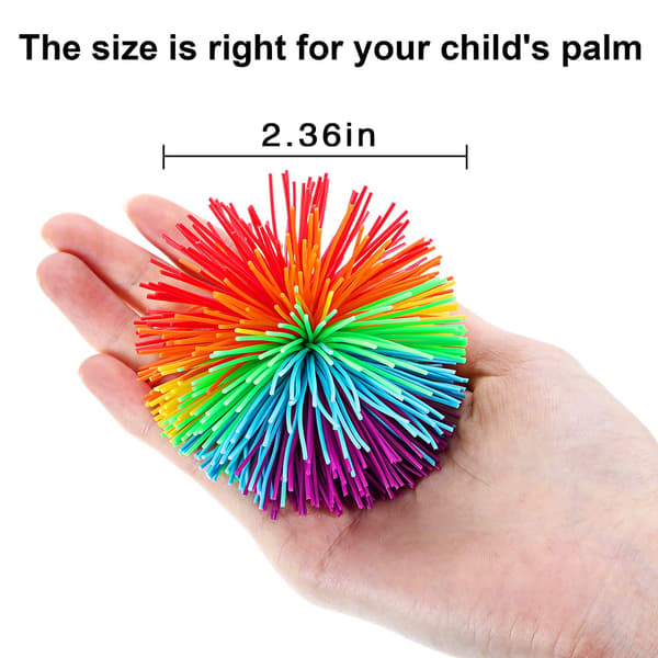 10 stk Anti Stress Silikon Stringy Baller Sprettende Fidgets Stresslindring Sensorisk Fluffy Ball for Barn og Voksne