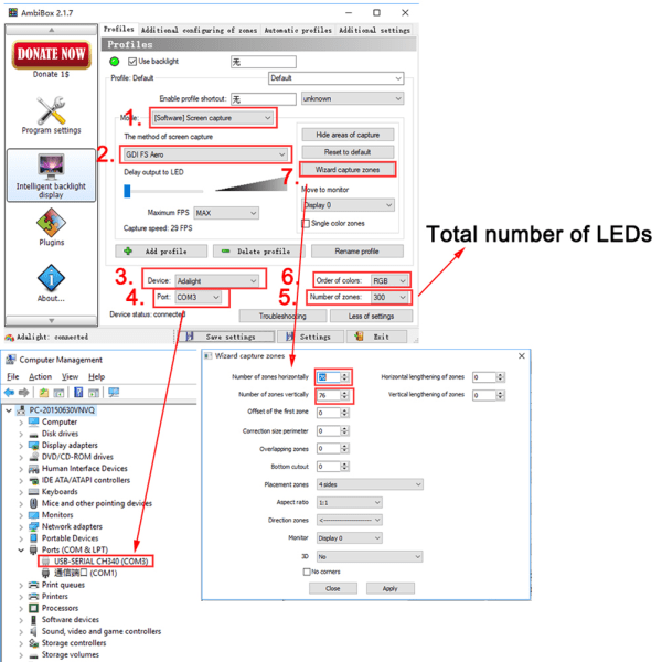 LED Strip Smart LED Strip TV PC taustavalo Tietokonenäyttö