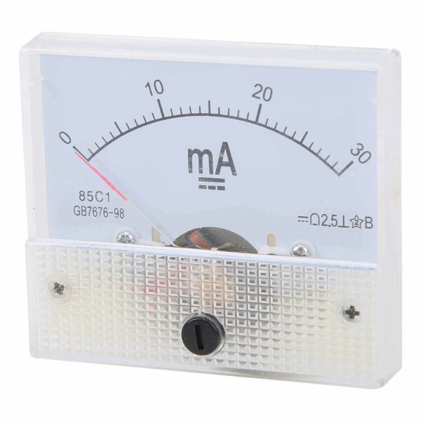 85C1 DC 0-30MA Pointer DC Amperemeter Hoved Ampere Meter Strømmåleinstrument