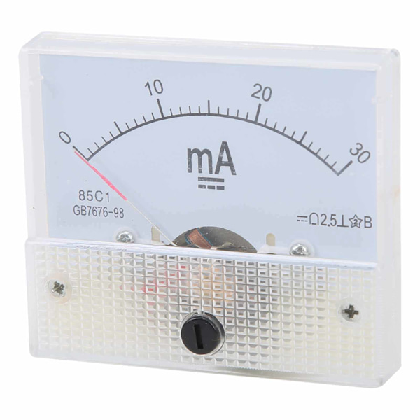 85C1 DC 0-30MA Pointer DC Amperemeter Hoved Ampere Meter Strømmålingsinstrument