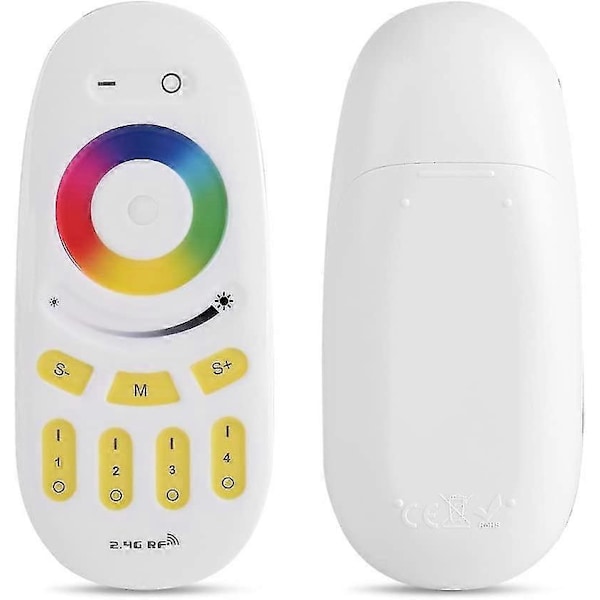 RF LED Fjernkontroll, 2.4G 4 Sone Full Touch RGBW Fjernkontroll Trådløs RF Touch LED RGB LED Kontroller Dimmer For Milight RGBW LED Pære, RGB