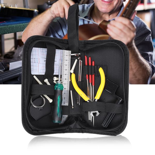 Guitarreparationssæt Bærbart Multifunktionsværktøj Vedligeholdelse Musikinstrument (med tang)