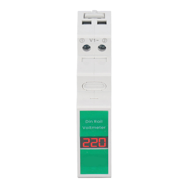 TONGOU Din-skena spänningsmätare intelligent LCD digital AC voltmeter 1 fas 60‑450V