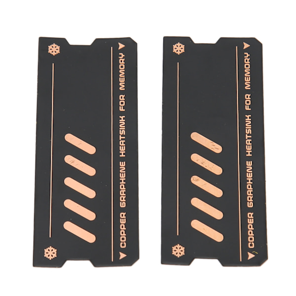 Hukommelseskøling køleplade grafen Hurtig ledning Stabil Holdbar kobber køleplade til DDR4 DDR5 Laptop Hukommelse 2 stk.