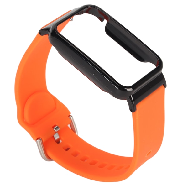 Silikoni watch ranneke suojaavalla puskurin case, vaihtotarvike, joka sopii Mi Band 7 Pro oranssiin ja mustaan ​​case