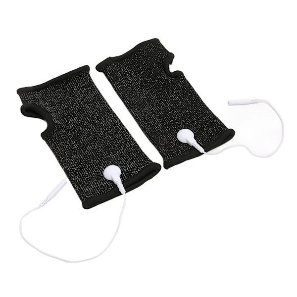 2st ledande armband Minskar smärta Svullnad Silver Fiber Elastisk för artrit Domningar Svart