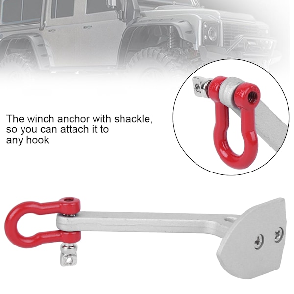 1/10 RC-auton metallivinssi ankkuri maadoitustyökalu, joka sopii Axial SCX10 D90 HPISilverille