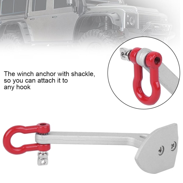 1/10 RC bil metall vinsj anker jord bakken dekorasjonsverktøy Passer for Axial SCX10 D90 HPISilver