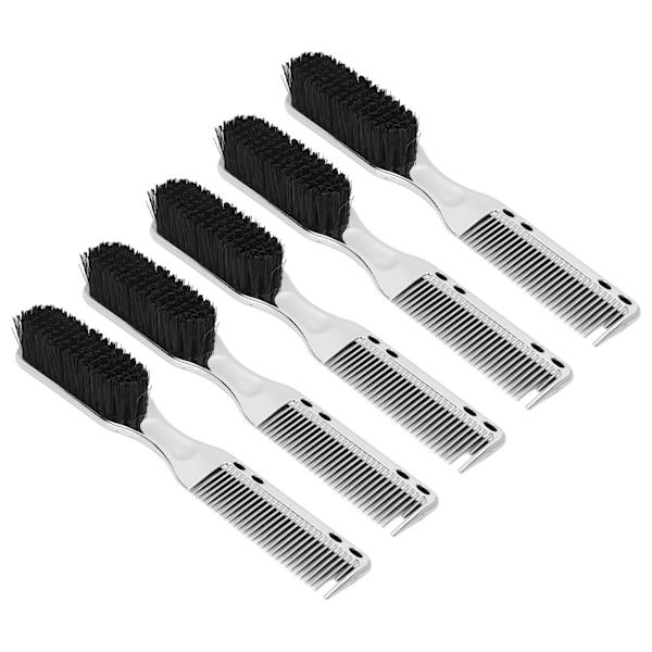 5kpl partakampa Hopeanvärinen ABS Nylon Antistaattinen Silottava Miellyttävä Hiusten Muotoilu Set Koti Salon Beauty