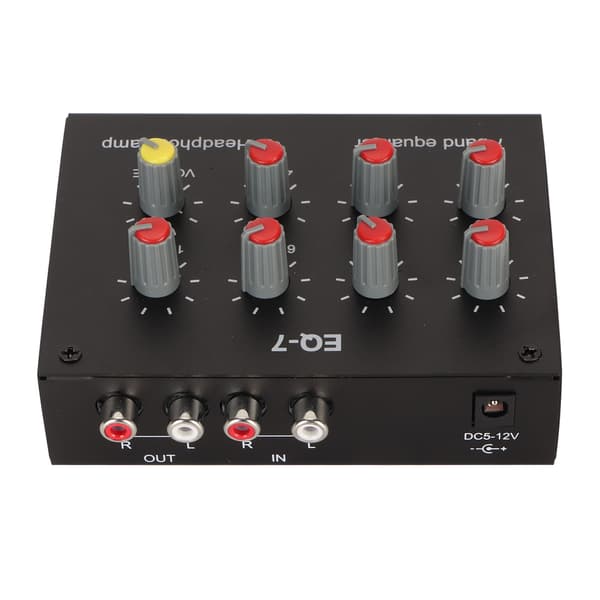 7-bands equalizer RCA ingång utgång volym justerbar 2 kanaler bil equalizer EQ bil hörlursförstärkare 100-240V