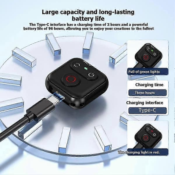 For Insta360 X5/X4/Ace Pro 2/Ace Pro Bluetooth-fjernkontroll Ios/Android lukker selfie-fjernkontroll
