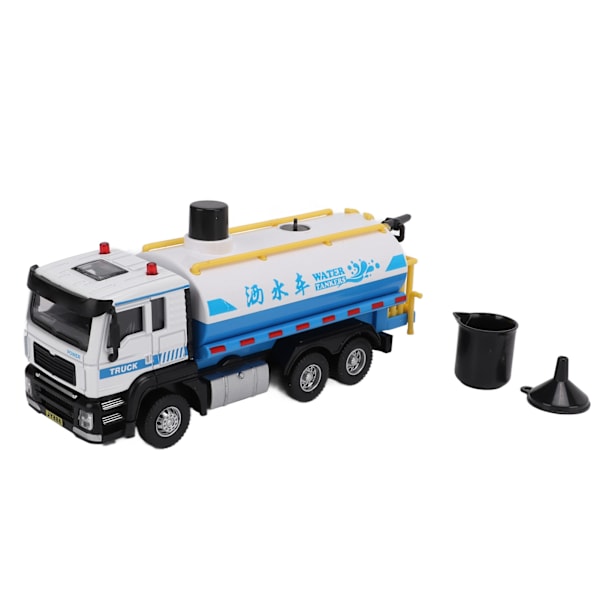 1/50 Vatten Tanker Modell Legering Pull Back Vatten Spray Sprinkler Lastbil Leksak för Pojkar Flickor Gåvor