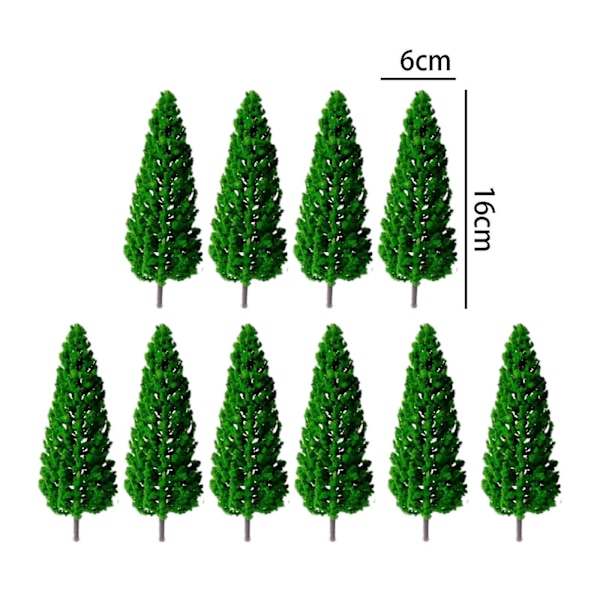 10 x Modellträd Skala Järnväg Älva Trädgård Layout Spel Dekor Miniatyrträd