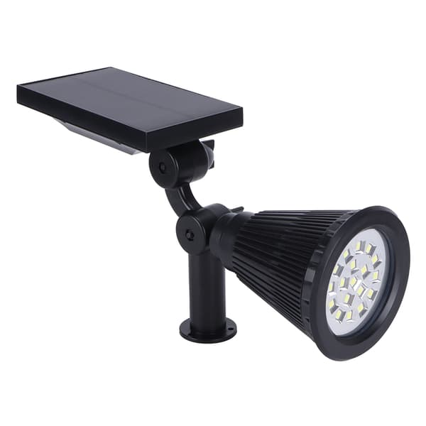 LED Solar Plænelamper Spotlights med 18 stk. chips til udendørs havepark, spydlamper (farverigt lys)