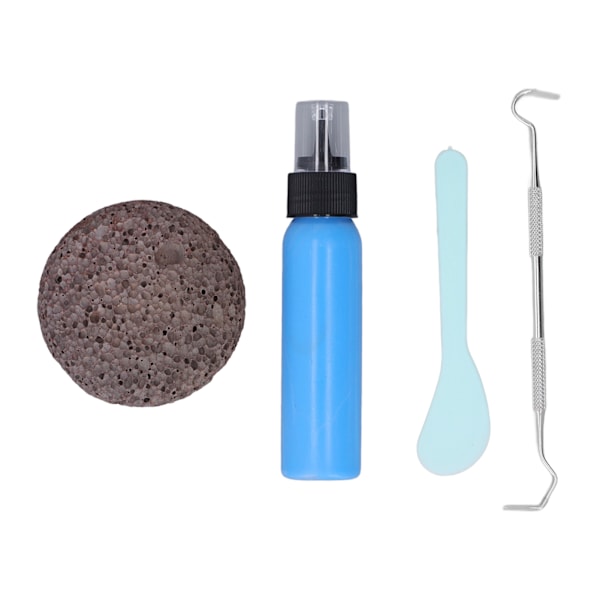 Pluk sten kit latex polstring flad rund sten DIY afslappende lindring pluk sten legetøj til voksne teenagere børn blå latex