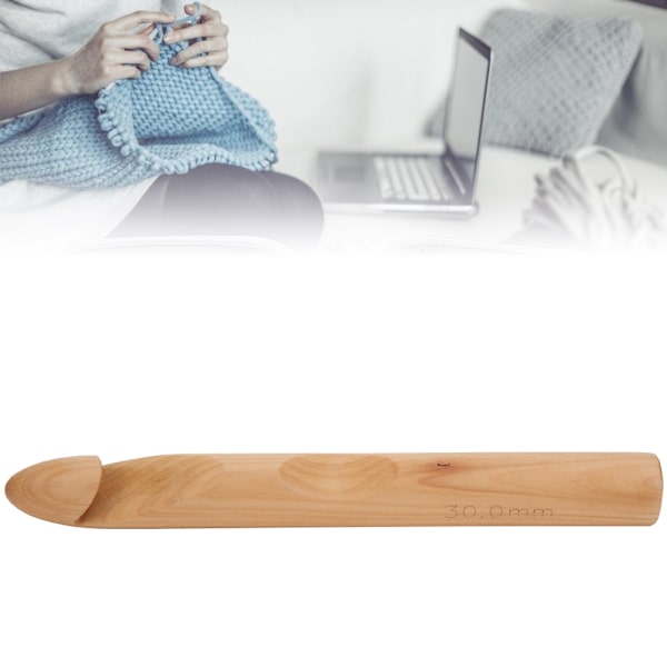30mm Stor Tjock Virknål Trä Stickning Nål Handvävning Verktyg DIY Hantverk