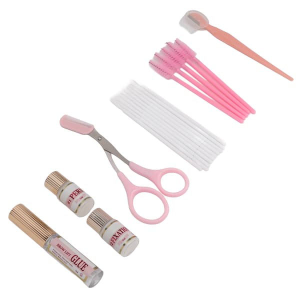 Ögonbryn Permanent Kit Långvarig Formning Ögonbryn Lyft Styling Set med Borste Trimmer 17ml