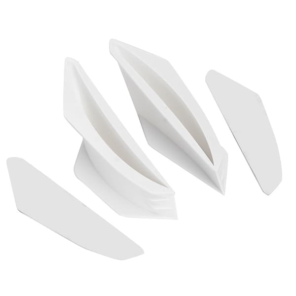 Motorcykel Aerodynamiska Winglets Spoiler Vinge Universell Modifiering Tillbehör Vit