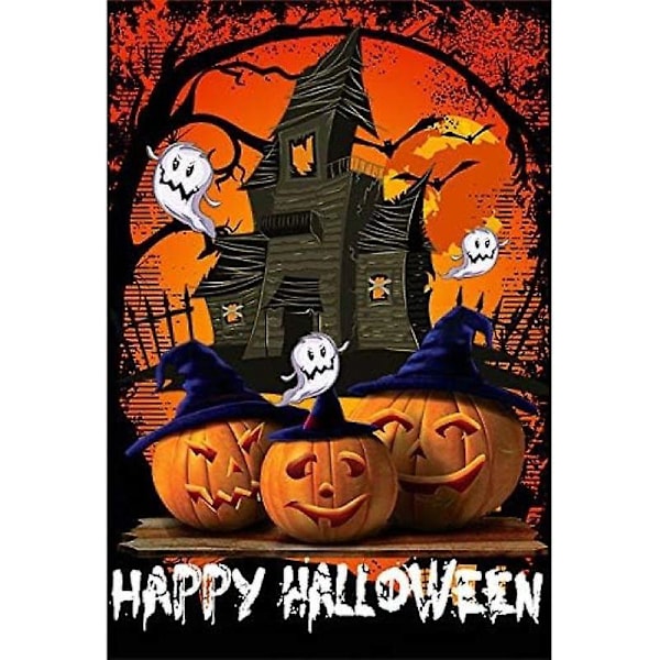 Halloween-kurpitsahantuja Puutarhalippu - 12,5 X 18 Tuumaa - Kaksisivuinen Koristelu Kotiin ja Pihalle