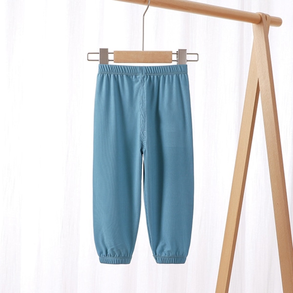 Børns lange bloomers i ren farve, åndbare, løse, afslappede lanternebukser til sommer, småbørn, piger og drenge, F02 100 cm / 39,4 tommer