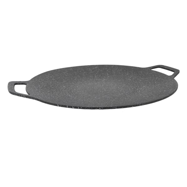 Koreansk BBQ Grill Pan Rund Høy Termisk Ledningsevne Enkel å Rengjøre Grillplate for Innendørs Utendørs Matlaging 34cm/13.4in