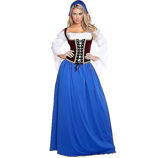 Baijerilainen Oktoberfest-palvelijan asu - Korkealaatuinen hieno pitkä mekko