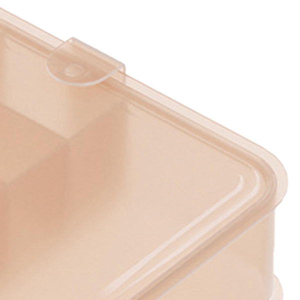 Skrivebordsarrangørboks Datakabel Oppbevaringsboks Plastbokdesign Hjemmedekorasjon for Line Earbud Gjennomsiktig Rosa