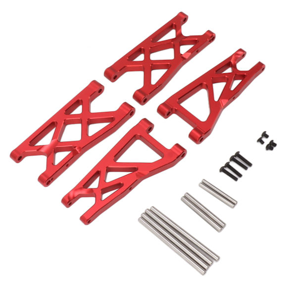 Front Rear Suspension Arm Set Aluminiumlegering Slitasjebestandig Sterk RC Swing Arm Set for ARRMA SENTON 1/10 Rød