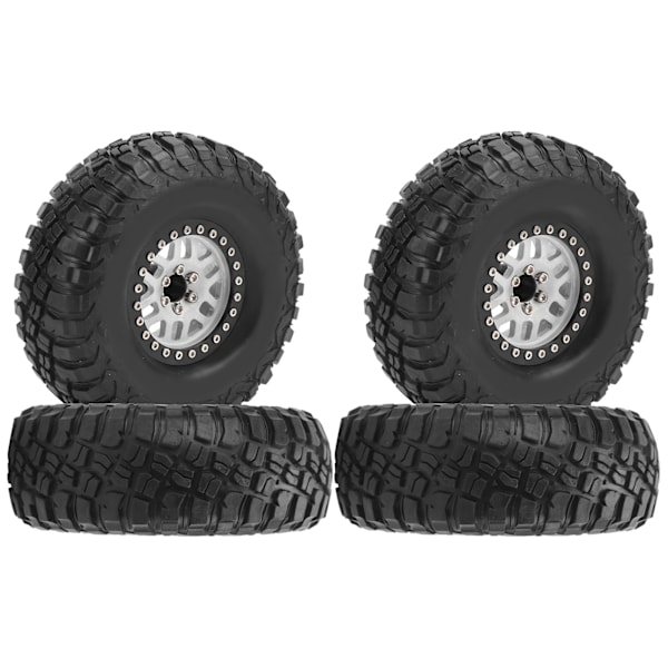 4 kpl kumikiviä renkaat pyörät 1:10 RC Crawler auto Hsp/Tamiya/Axial SCX10 D90Musta