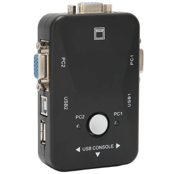 USB 2.0 KVM-switch 1920x1440 2-portars dubbelmonitor KVM-switch för WIN95 98 98SE 2000 ME XP