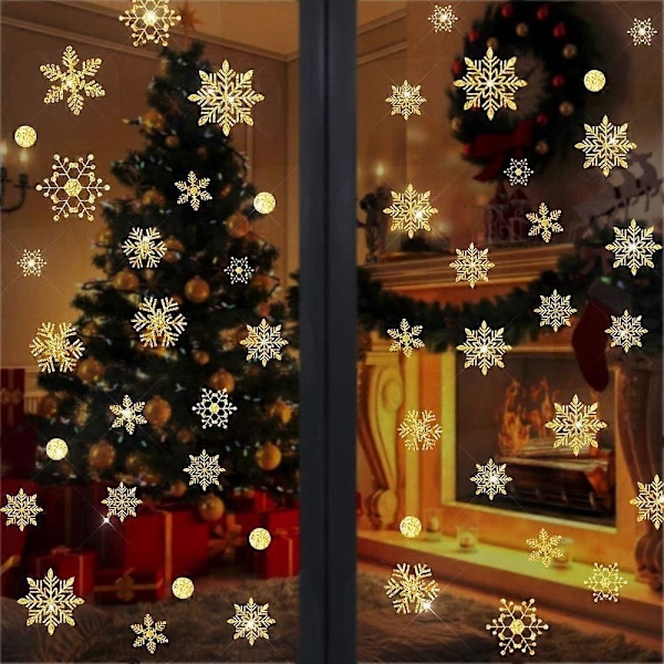 Dekorationsklistermärken, Jul Snöflingor Klistermärken, Jul Fönsterdekorationer För Hemmet